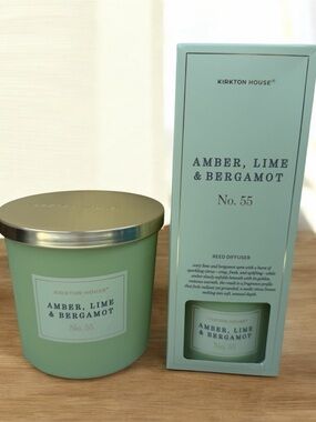 KIRKTON HOUSE No.55 Amber, Lime & Bergamot Diffuser and Candle Set